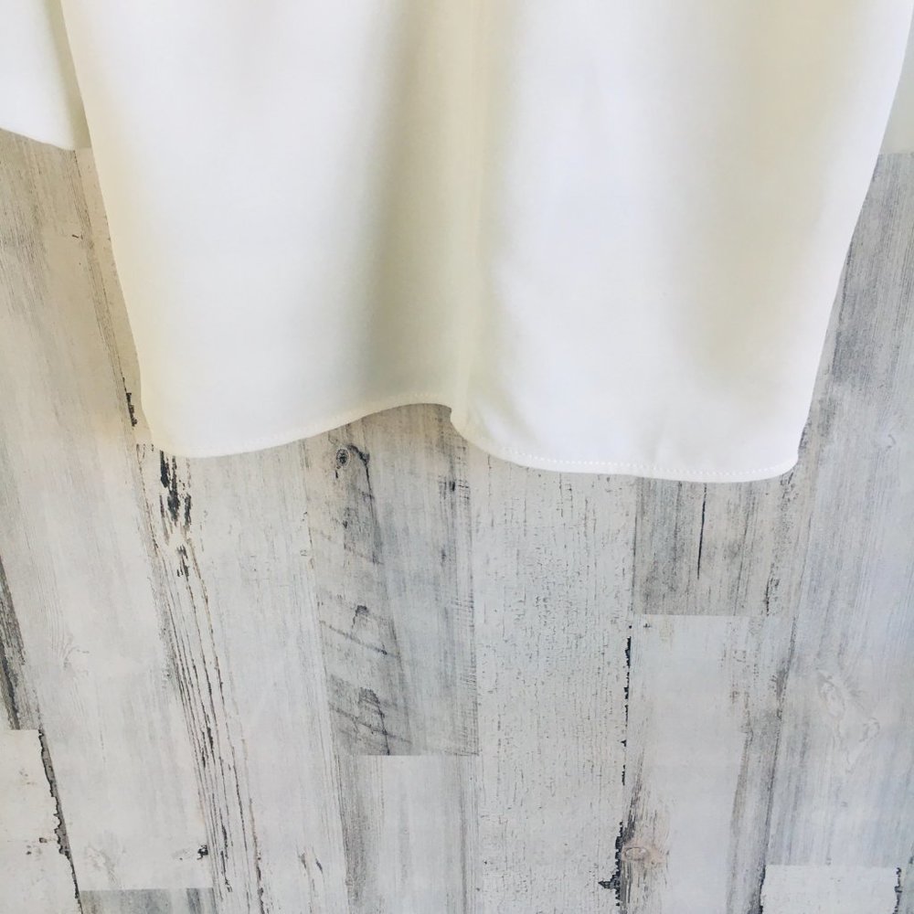 Sandro Paris Dust Box Top Blouse Ecru Off-White Woven - Picture 3 of 11